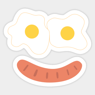 Smiley Eggs and Sausage Sticker